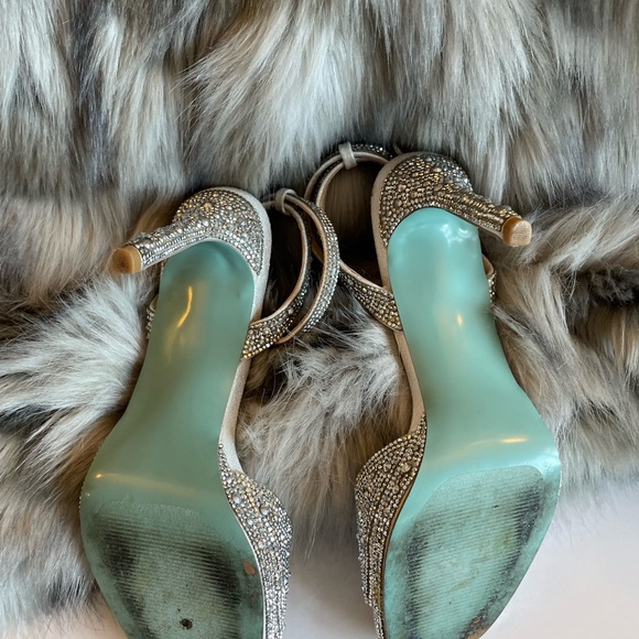 Betsey Johnson silver crystal stiletto - Picture 6 of 8